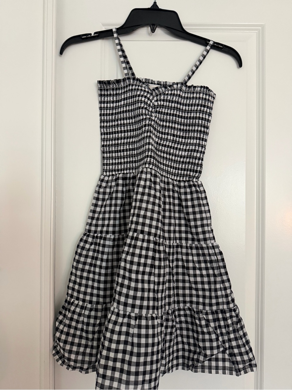 Janie and Jack Black and White Gingham Tiered Sundress
